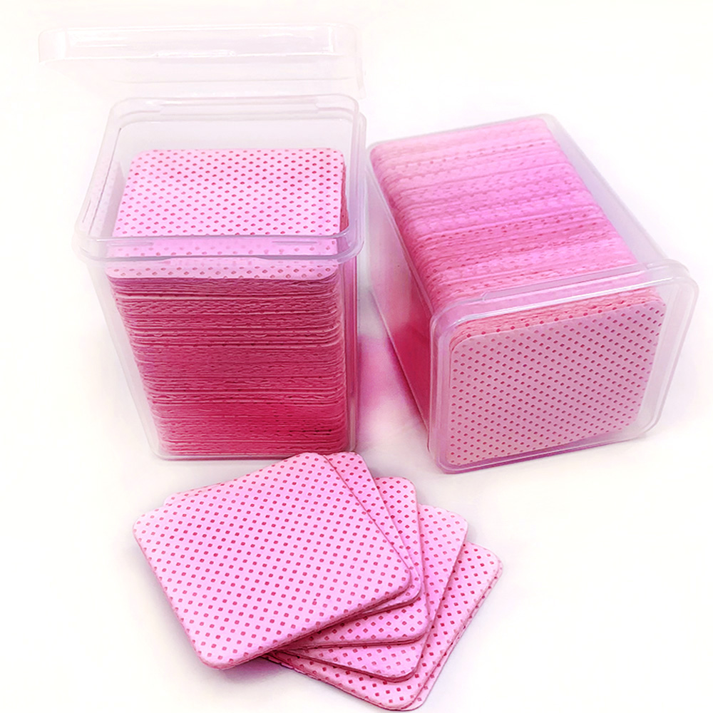 Lash Adhesive Glue - 200 Pieces Eyelash Glue Remover Wipe