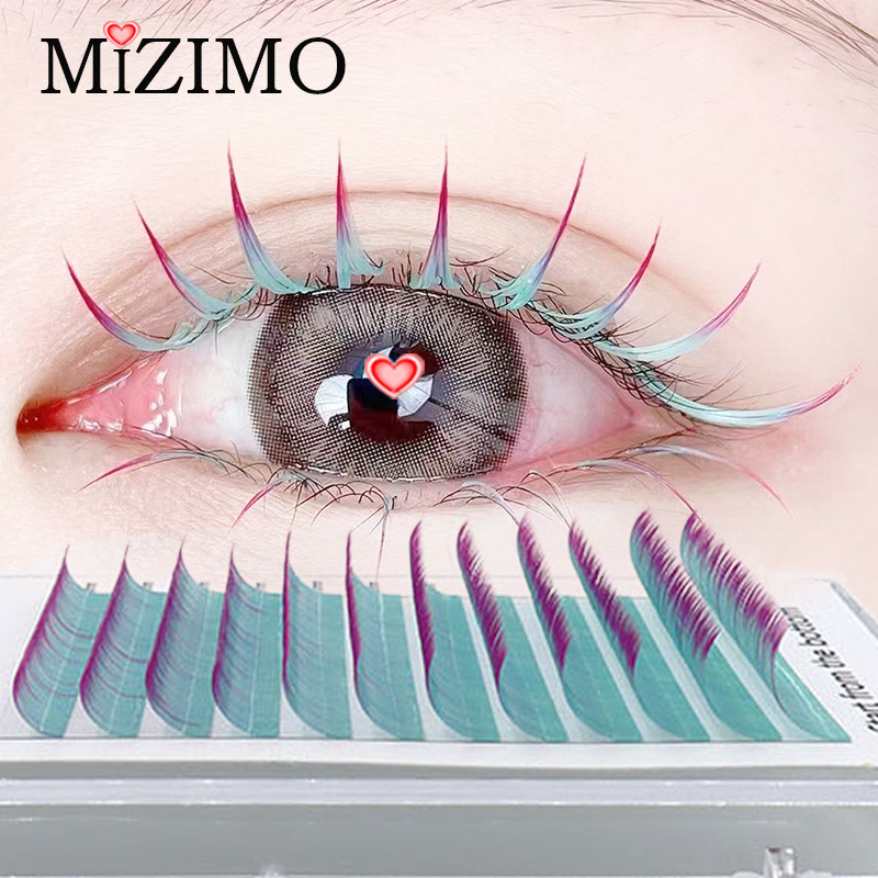 Eyelash Extension Single Lash - Color Single Grafted False Eyelashes Mixed