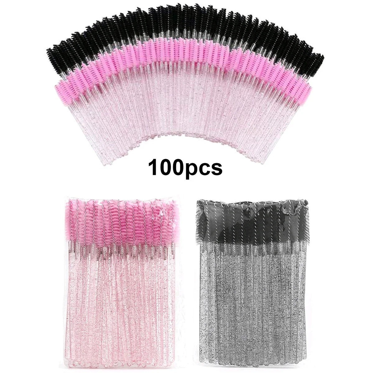 Eyelash Extension Salon - Wholesale 100PCS Mascara Spoolies Disposable Eyelash