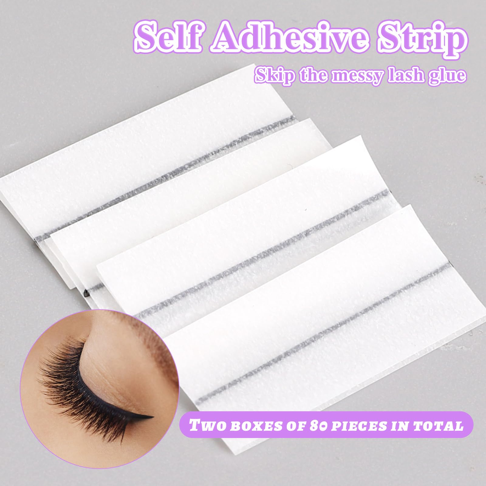 80PCS Eyelash Adhesive Strips, - Lash Adhesive Glue review and price
