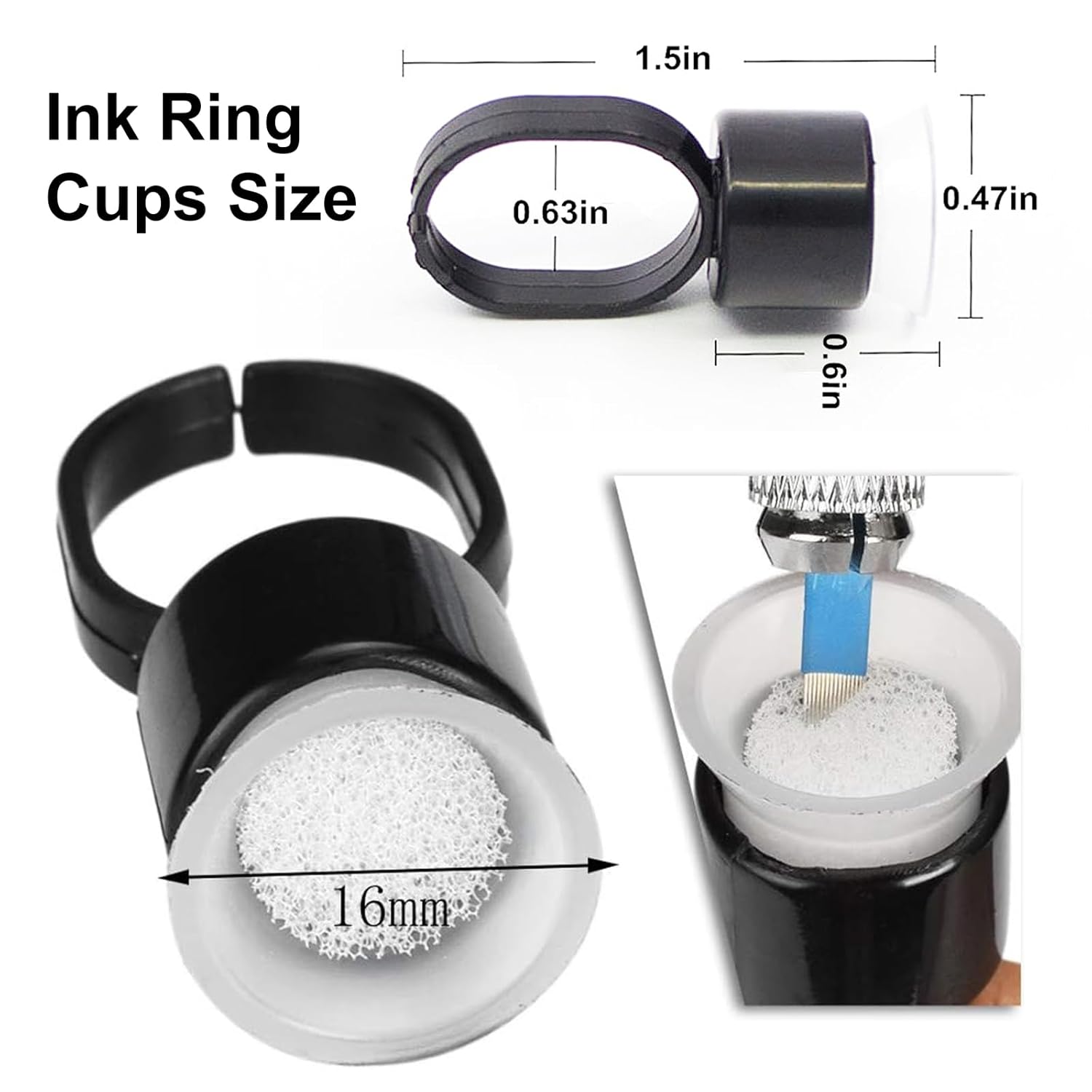 50/100PCS Tattoo Ink Ring Cups - Eyelash Extension Permanent review and price