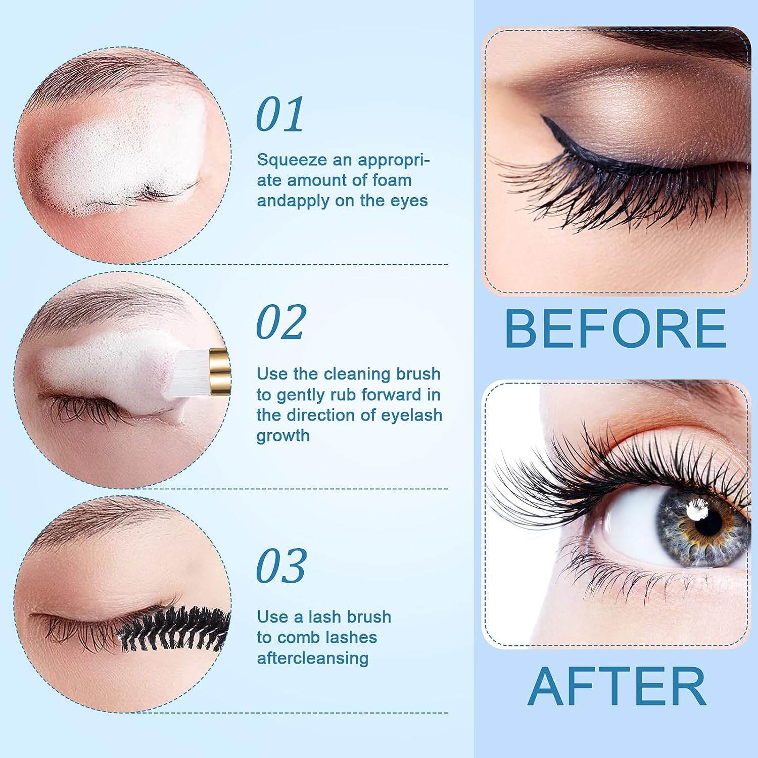 Eyelash Cleaning Set Lash Sham - Eyelash Extension Wash review and price