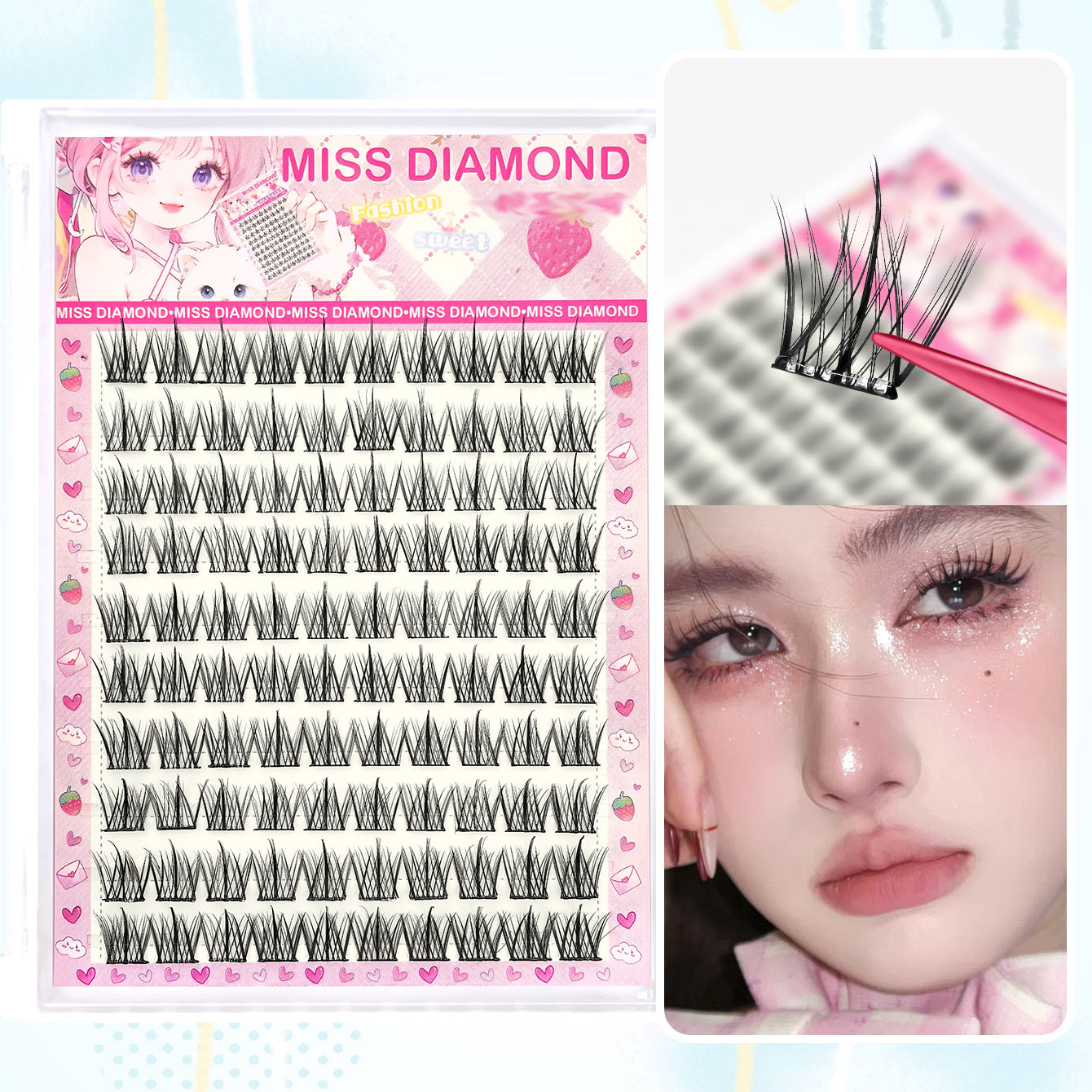 10 Rows of Large Capacity Glue - Eyelash Extension Single Lash review and price