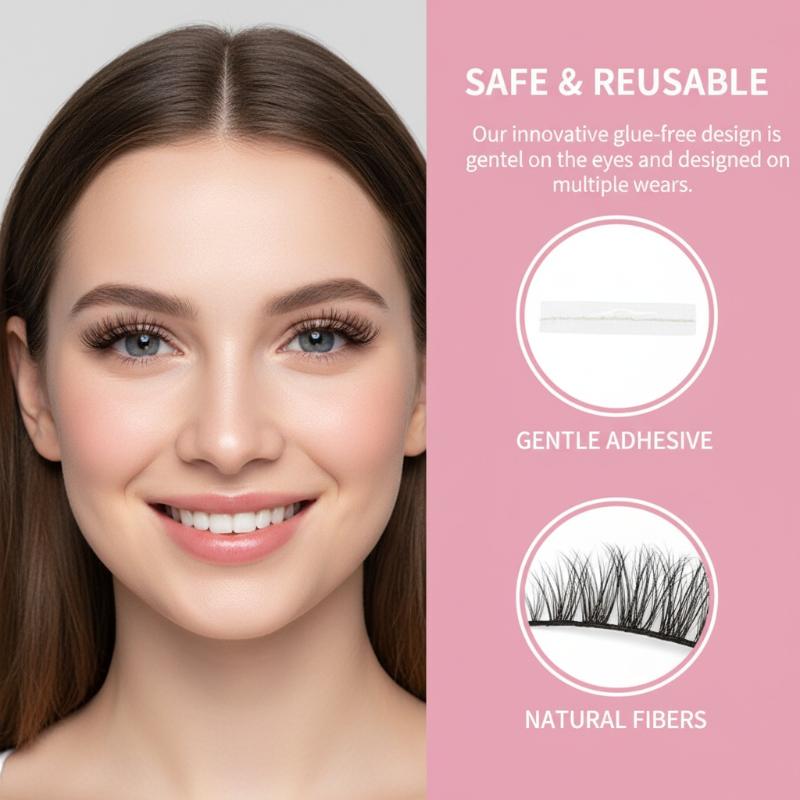 Black Cluster Eyelashes Self A - Lash Adhesive Glue review and price