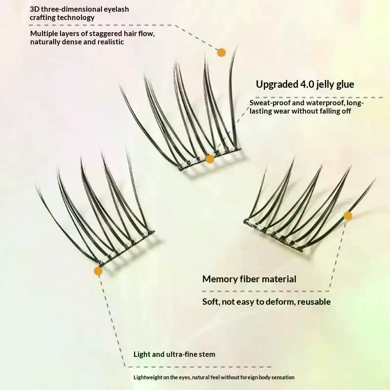 7 Rows Self-Adhesive Eyelashes - Lash Adhesive Glue review and price