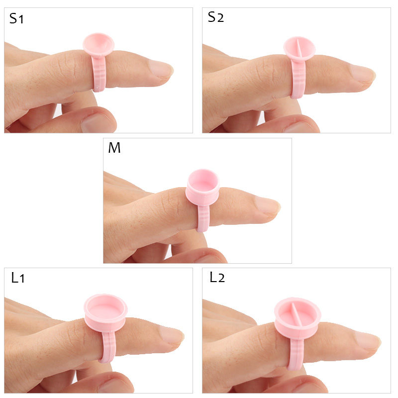 100pcs Disposable Glue Rings P - Eyelash Extension Permanent review and price
